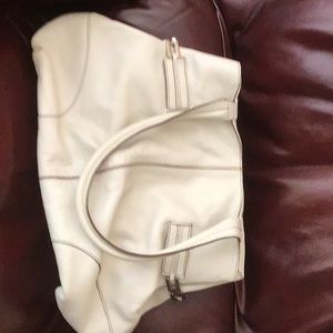 Talbots white leather purse